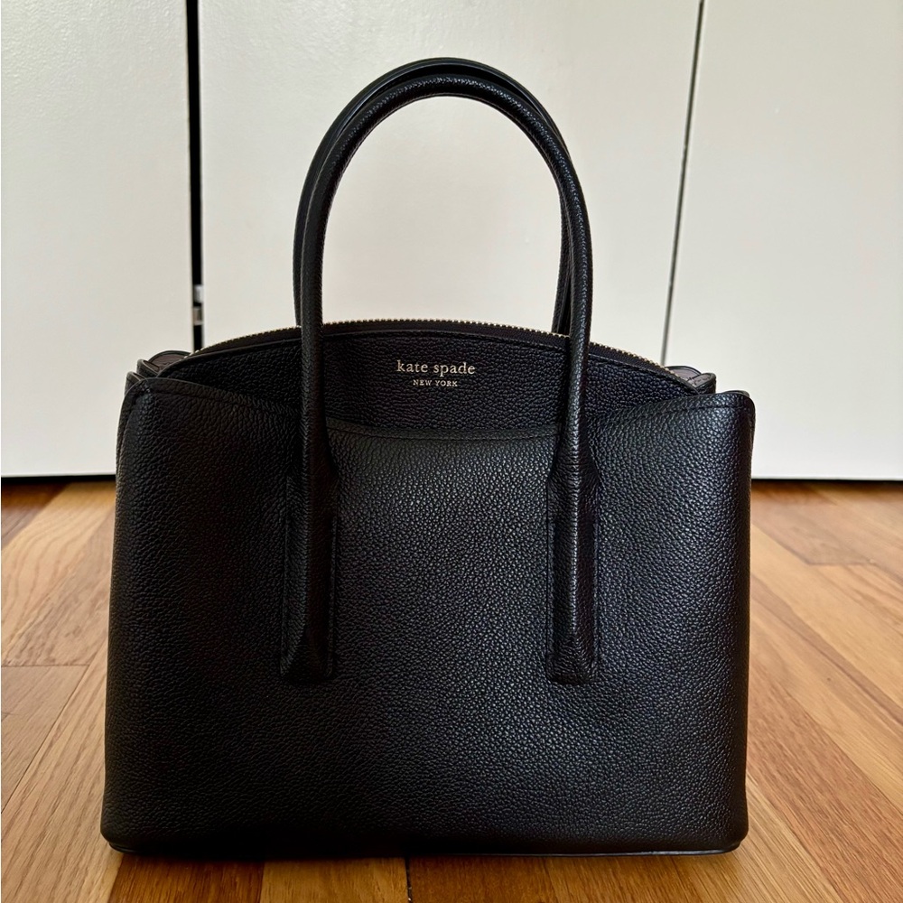 Kate Spade Margaux Satchel Black Leather Handbag